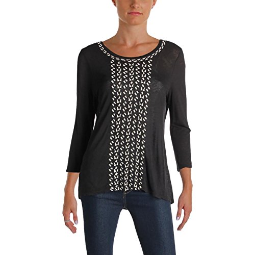 Lucky Brand Women's Cascading Embroidery Top