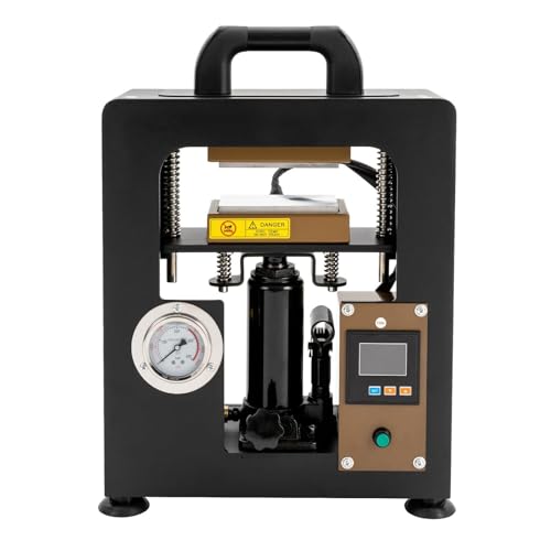 mindmed Tragbare 5-Tonnen-Hydraulikpresse mit Doppelheizplatten CE/FCC 110V/220V K-Typ Temperaturregler & Kupfermanometer für effiziente Extraktion