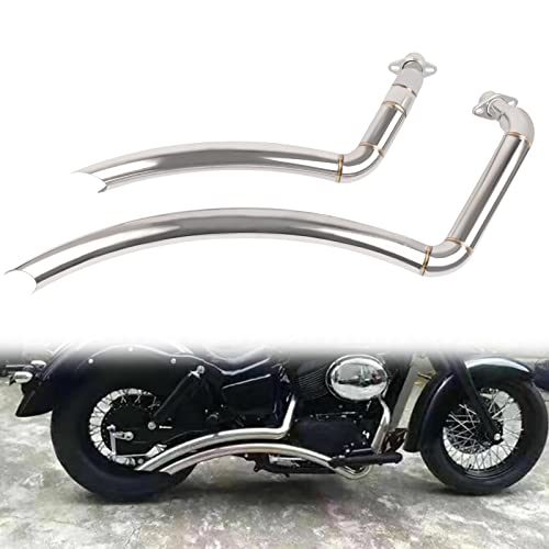 YZTAC Tuyau D'échappement De Moto pour Honda Shadow VT750/ Spirit 750/ Phantom 750/ VT750C VT750C2 VT750C2B VT750DC ACE750 Shadow Aero 750 en Acier Inoxydable