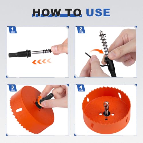 Image of 2-1 /2 Inch Hole Saw 2.5 inch Circle Drill Bit Wood Metal Drywall Plastic Pipe