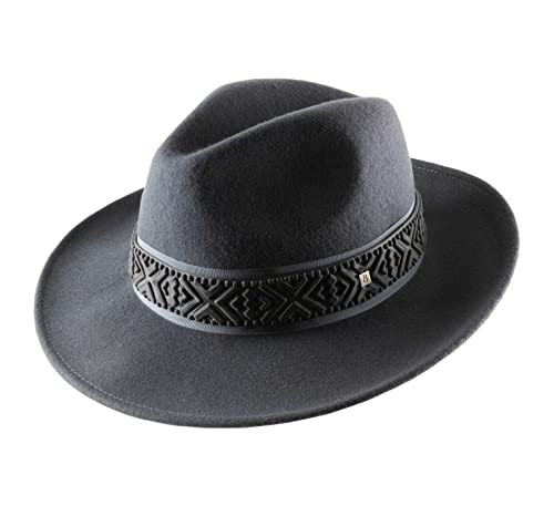 B Couture - Chapeau Fedora Pliable, imperméable, Feutre Homme ou Femme Baptiste - Taille 56 cm Cover
