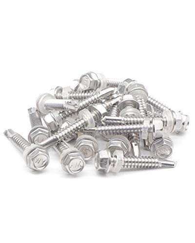 Vis auto-foreuses à tête hexagonale en tôle acier inoxydable 410 filetage complet