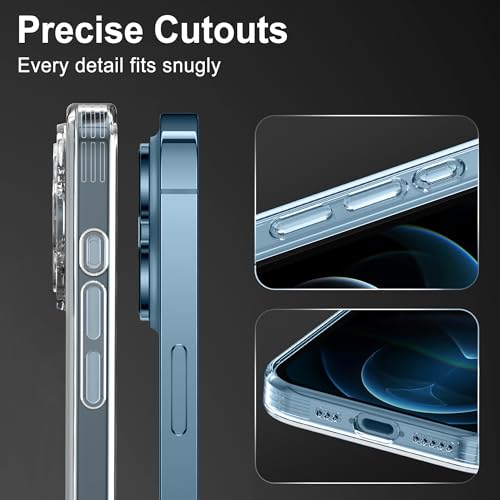 Mootobo for iPhone 12 Pro Case 6.1 inch, Military-Grade Protection 360° Full Body Frosted Translucent Back Phone Cover - Image 4