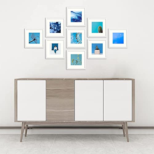Golden State Art, 12X12 Frame With Mat, Displays 8X8 Square Picture Or 12X12 Gallery Wall Frame For 30X30 Cm Diamond Paintings Prints Photos (White, 1-Pack, Plexiglass) #TOP7