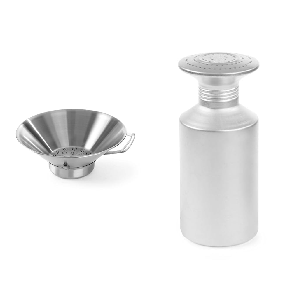 HENDI 630808 Egouttoir à Friture En Inox, Silver & 630105 Salière et poivrière