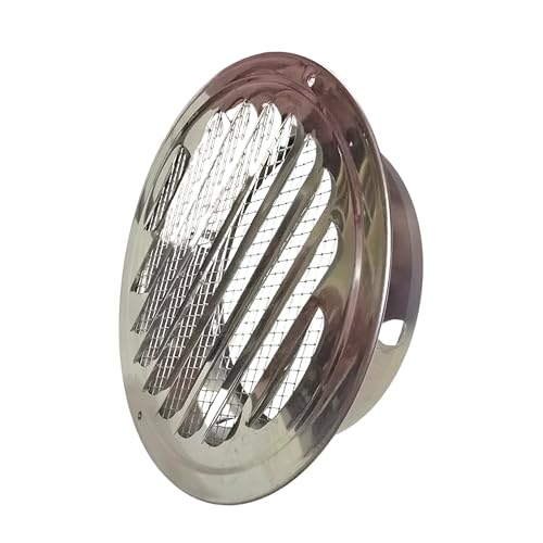 Image of CAMCASA 6-Inch Stainless Steel Cowl Cover for Chimney /Exhaust /Vent Pipe - Anti-Pest Rain Guard Cap for Duct Outlet | Round Air Vent Cap | Fan Duct Cover for Kitchen /Bathroom (Steel Round)