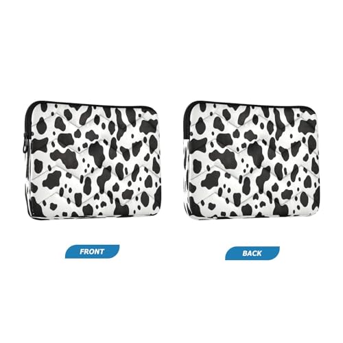 Funda para portátil 13-14 pulgadas impermeable patrón manchas vaca miniatura 2