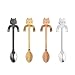 Cute Spoon, Stainless Steel Coffee Spoon, Dessert Tea Appetizer Bistro Cake Ice Cream Sugar Spoons (kitten)