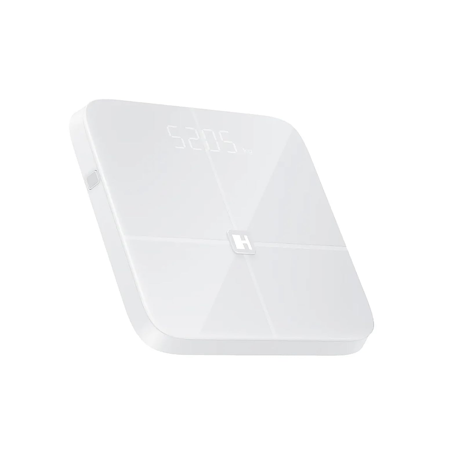 HAMMER Körperanalysewaage Body Screen TX in weiß - Körperwaage mit 43 Gesundheitsdaten, Körperfettwaage mit 8 Sensoren, Innovative, segmentale Körperanalyse, Waage mit App und Bluetooth