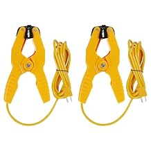 2 PCS Temperature Clamp HVAC K-Type Thermocouple Thermometer Lead Probe Pipe Clamp Multimeter Sensor Jaw Clip Plumbing Clamp
