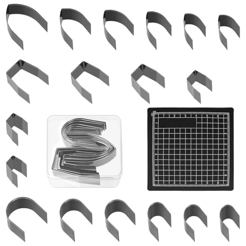 Cimeton 19PCS Leather Circle Cutter Tool 6 Sizes and 3 Shapes Punch Tools Circle Punch Tools Leather Punching Tool for Handmade DIY Crafts