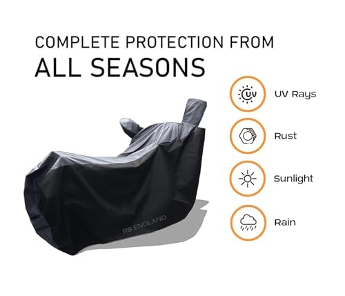 Image of All Season Protection Bike Cover for Ultraviolette X47 Crossover EV Bike Cover with Water-Resistant and Dust Proof Premium 190T Fabric Grey Stripe