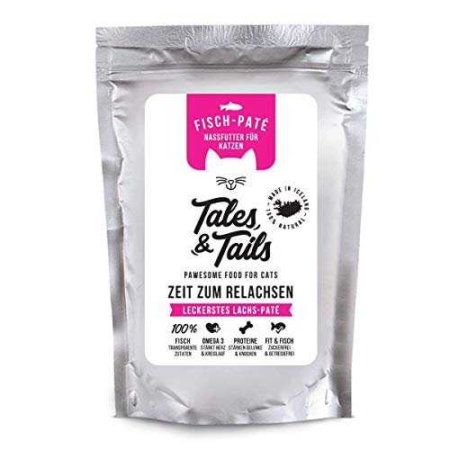 Tales & Tails® - Nassfutter für Katzen getreidefrei 100% Fisch pur, 100g (Lachs)