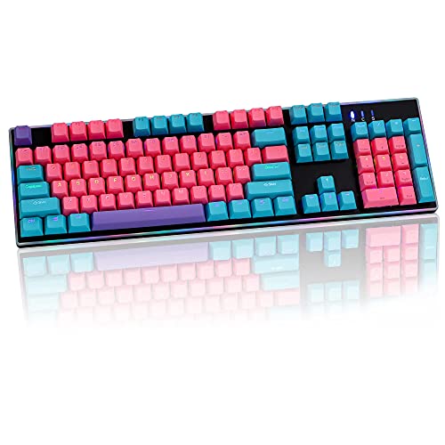 Image of Keycaps 60 Percent 104 Backlit PBT Key Cap Set for 60% Gaming Keyboard MX Switches(Ahri)