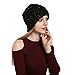 DMMWCX Hat Women's Autumn and Winter Knitted Hat, Cute and Warm, Blue and Black-Kq