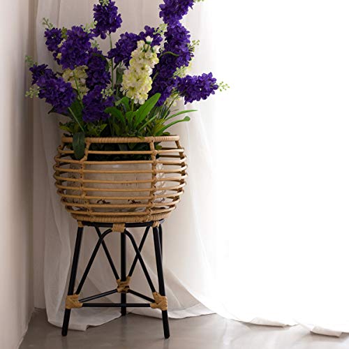 Athaliah Woven Plant Stand,2 Pack Metal Tall Plant Holder For Flower Pots-Decorative Flower Riser Holder-Plant Display Rack For Living Room Balcony #TOP6