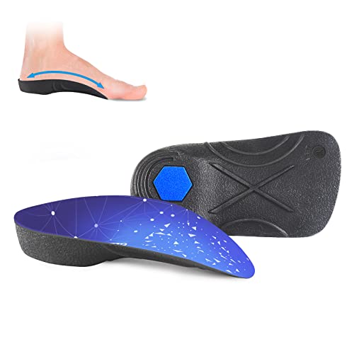 Arch Support Insoles Orthotic Inserts 3/4 Length Flat Feet Insoles Ideal Extra Shock Absorption Shoe Inserts Comfort Cushioning for Men Women Over-Pronation,Plantar Fasciitis,Heel Pain