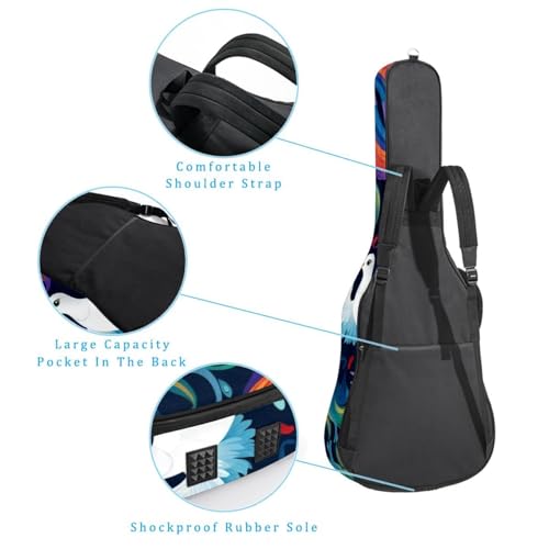 JRHEJTFZ Housse pour guitare acoustique de 1,9 cm d’épaisseur – Imperméable – Durable et élégant – Imprimé colombes de la paix – Blanc, Multicolore., 42.9×16.9×4.7 in, Motif imprimé tendance - Les Beatles, Paul McCartney, John Lennon, RIngo Starr, George Harrison JRHEJTFZ Housse pour guitare acoustique de 1,9 cm d'épaisseur - Imperméable - Durable et élégant - Imprimé colombes de la paix - Blanc, Multicolore., 42.9x16.9x4.7 in, Motif imprimé tendance – Image 4