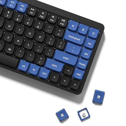 138キー キーキャップ Womier ロープロファイル PBT キーキャップ フルセット 60% 65% 75% 100% Cherry Gateron MX スイッチキーボード用 (ブルー)