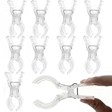 10 Pack Plastic Spring Clamps,3.5 Inch Transparent Heavy Duty Clip, Large Balloon Arch Clips for Birthday Decoration, Crafts, Woodworking, Backdrop & Photography Studios