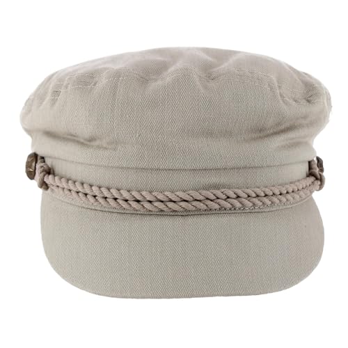 Image of EPOCH Men's Summer Cotton Greek Fisherman Sailor Fiddler Driver Hat Flat Cap