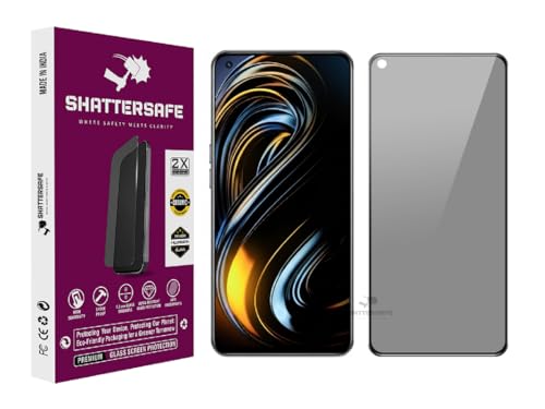 Image of Anti-Spy Privacy Tempered Glass For Realme GT 5G / GT Master Edition /GT Neo /GT Neo 2T / X7 Max [Pack of 1]. Anti-Scratch, Edge-to-Edge Protection With Easy Installation Kit.