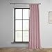 HPD Half Price Drapes Heritage Plush Velvet Curtains 96 Inches Long Room Darkening Curtains for Bedroom & Living Room 50W x 96L, (1 Panel), Ballet Pink