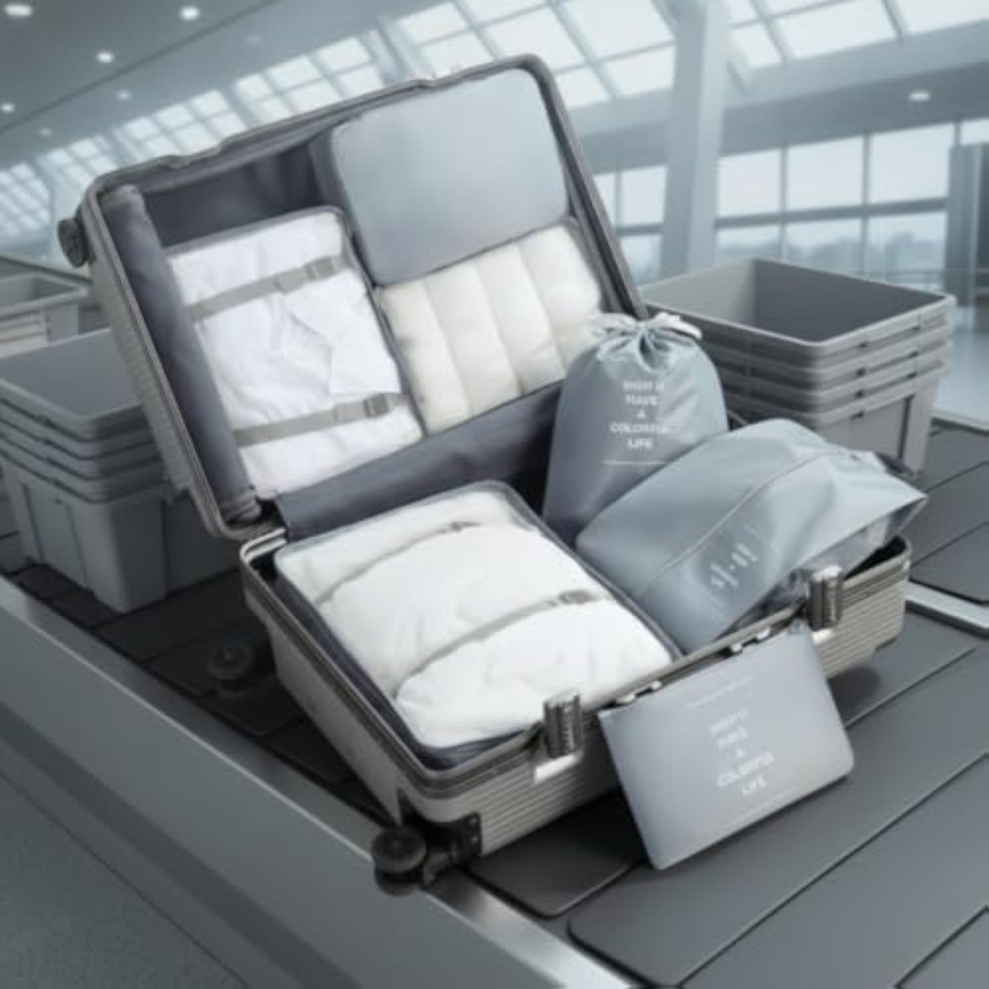 11 Pieces Lightweight Luggage Organizer Bags with Toiletry Bag