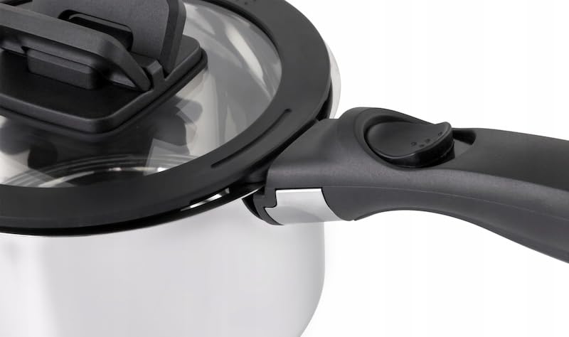 COMODO - Set di 3 coperchi in vetro con anello in silicone, diametro 16/18/20 cm, coperchi in vetro, coperchi, confezione originale