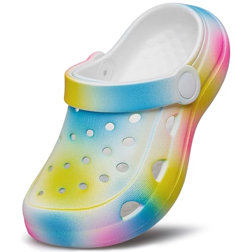 Image of vibdiv Boys Girls Clogs Kids Garden Shoes Unisex Child Cartoon Slides Sandals Beach Slipper Indoor Outdoor(Toddler /Little Kids /Big Kids)