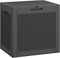 KAMABOKO 31 Gallon Outdoor Storage Box, Resin Deck Boxes Indoor and outdoor, Waterproof Storage Box Lockable Lid for Garden Tools, Package Delivery, Pool Supplies, Patio Cushions, Black