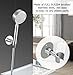 BokWin Stainless Steel Shower Head Holder, 360° Adjustable Handheld Bathroom Shower Head Bracket, Metal Shower Spray Holder Wall Mount, Brushed SUS 304 Steel Holder (Screw Installation)