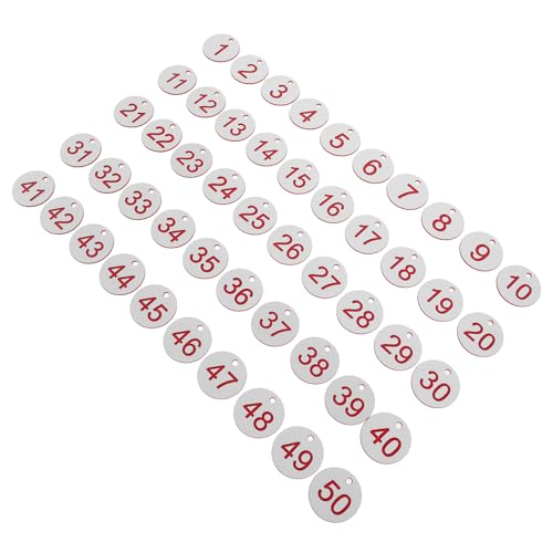 Etiquetas numeradas con visualización clara y orificio redondo 1