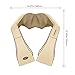 Naipo Neck and Shoulder Shiatsu Kneading Massager with Heat - Deep Tissue 3D electric Massage Pillow, Office, Home, Car, Beige