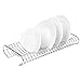 Kitchen Dish Plate Storage Organizer and Drying Rack, Chrome-Plated