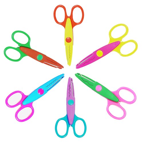 Erewa PP-12 Paper Edge Scissors Set Of 6 Different Patterns Craft Scissors cover