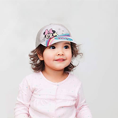 Disney Minnie Mouse Kids Baseball Cap, Bowtique Adjustable Hat for Toddler Girls, Age 2-4 Years, Heather Grey4