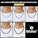 Stainless Steel Mens Cuban Link Chain, Miami Cuban Chain Necklace for Men, 5mm Wide Hip Hop Mens Jewelry, 18