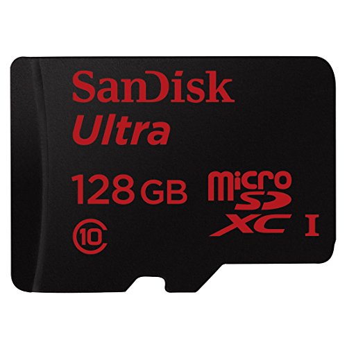 SanDisk Ultra 128 GB microSDXC, 48 MB/s, klass 10 med SD-adapter