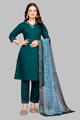 Women's Roman Silk I Kurti Pant Set With Dupatta I Traditional Ethnic Dress3