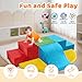 JWPEHOE 7-Piece Toddler Climbing Toys Indoor, Foam Climbing Blocks Soft Play Structures, Climbing Toys for 1 Year Old, Multi-Color Combinations Climbing Blocks, Indoor for Toddler1-3, Infant, Baby