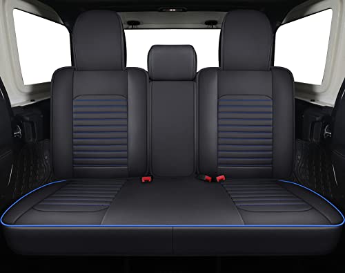 Image of Aierxuan Jeep Wrangler JK JL Seat Covers 4 Door (Black-Blue)