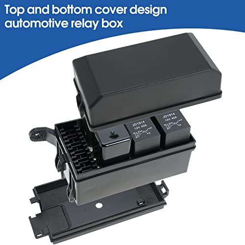 Waterproof 12V Fuse And Relay Box Kit With 6 Slots Relay Block And Atc/Ato Blade Fuse With Metallic Pins Spade Terminals Universal Fuse Block Relay Box For Car Truck Trailer Marine Boat Atv Utv #TOP4