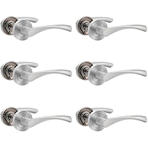 Probrico Brushed Nickel Door Handles Set Cover