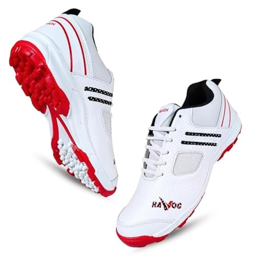 Image of Prokick Havoc Cricket Shoes for Men and Women|Lightweight & Durable Cricket Shoes|PVC Studs Spikes Sports Shoe for Unisex|Synthetic Leather Upper Sports Shoes|EVA Sockliner