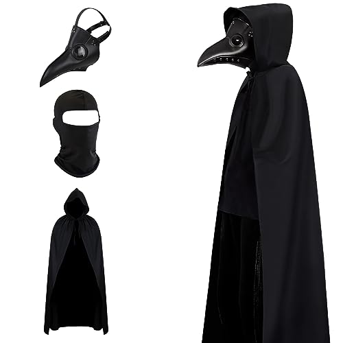 LSBIYUTEFO Scary Halloween Masks for Adults,Plague Doctor Mask,Scary Halloween Costumes Renaissance Dress Women or Men