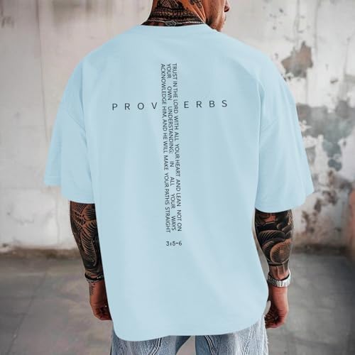 Image of Christian Shirts for Men Vintage Religious Cross Bible Verse T-Shirt Jesus Faith Tshirt Inspirational Graphic Tees