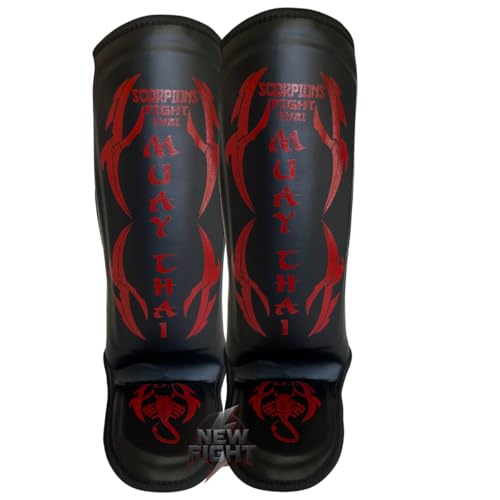 Protetores de canela de Muay Thai Kickboxing para Treinamento de Combate