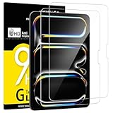 NEW'C Protection d'écran en Verre Trempé iPad Pro 11 Pouces M4 (2024), Modèle A2836 A2837 A3006. Touche délicate: il est revêtu sur le dos avec un adhésif de silicium solide qui rend l'installation facile et attache le film fermement afin de ne pas influer sur la sensibilité de l'écran tactile.