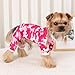 Dog Pajamas Small Sized Boy Girl, Cotton Stretchable Pet Clothes Jammies Puppy Outfits for Dogs Female Male, Spring Summer Doggie Doggy Pjs (Pink Camouflage, XS)